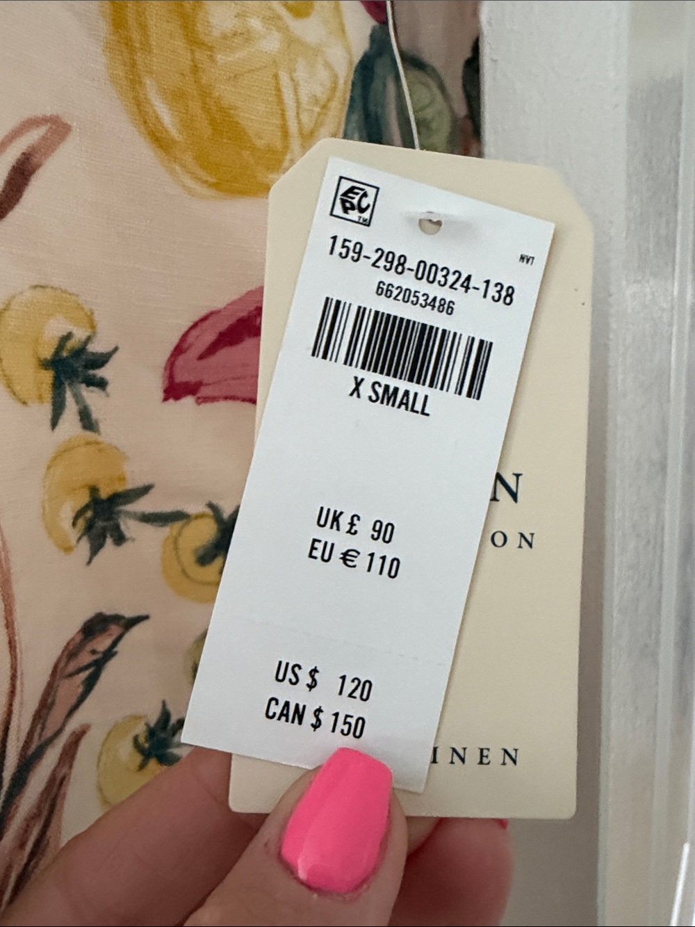 Abercrombie Floral Fruit-Print Spaghetti Strap Midi Dress - Cream - Picture 2 of 9
